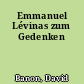 Emmanuel Lévinas zum Gedenken