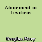 Atonement in Leviticus