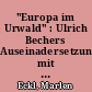 "Europa im Urwald" : Ulrich Bechers Auseinadersetzung mit dem Nationalsozialismus und dem Exil in Brasilien in den Theaterstücken Samba und Makumba