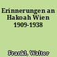 Erinnerungen an Hakoah Wien 1909-1938
